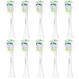 lot 50967 image: Replacement Toothbrush Brush Heads Compatible with Philips Sonicare Electric Toothbrushes, for Snap-On System, Pack of 10, White
