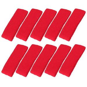 lot 50969 image: Mallofusa 10 PCS Sports Basketball HeadbandSweatband Head Sweat BandBrace Gift Party Outdoor Activities (Red)