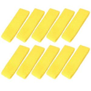 lot 50970 image: Mallofusa  10 PCS Cotton Sports Basketball HeadbandSweatband Head Sweat Bandbrace Gift Party Outdoor Activities (Yellow)