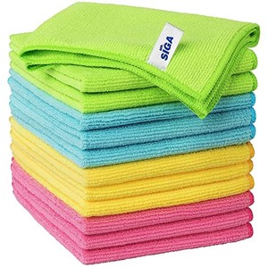 lot 50997 image: MR.SIGA Microfiber Cleaning Cloth,Pack of 12,Size12.6 x 12.6