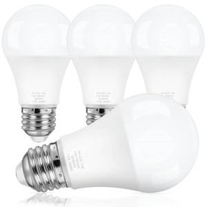 lot 51001 image: ASOMST 4-Pack A19 LED Light Bulbs, 100W Equivalent LED Bulb, 5000K 1100Lumen Light Bulb 11W, Non-Dimmable E26 Frosted Lighting, CRI 85, No Flicker