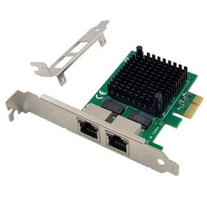 lot 51012 image: Dual PCIe 3.1 2.5GBase-T Network Adapter with Intel I225-V 25001000100Mbps PCI Express Gigabit Ethernet NIC Card RJ45 LAN Controller for Windows 1011 with Low Profile Bracket