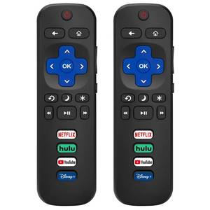 lot 51018 image: (Pack of 2) Replacement Remote Control Only for Roku TV, Compatible for TCL RokuHisense RokuOnn RokuPhilips Roku Smart TVs(Not for Stick and Box)