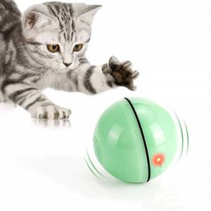 lot 51031 image: WWVVPET Interactive Cat Toys Ball with LED Light, 360 Degree Self Auto Rotating Smart Ball, USB Rechargeable Spinning Cat Ball Toy,Stimulate Hunting Instinct Kitten Funny Chaser Roller Pet Toy