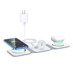 lot 51041 image: Wireless Charger 3 in 1,RTOPS Magnetic Travel Wireless Charging Station Multiple Devices,GaN 3 in 1 Charging Station,Compatible for iPhone15141312ProMax,iWatch,AirPods 32Pro(Adapter Includes)