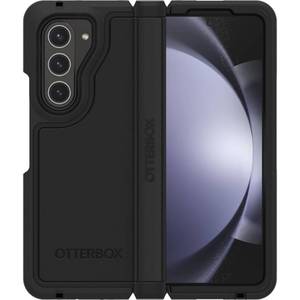 lot 51053 image: OtterBox Galaxy Z Fold5 Defender Series XT Case - BLACK, screenless, rugged hinge protection, lanyard attachment, PowerShare and wireless charging compatible