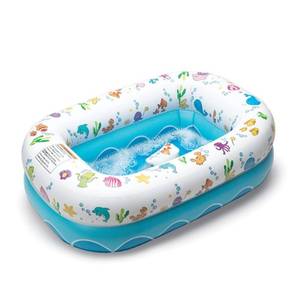lot 51078 image: Mommys Helper  Inflatable Under The Sea Baby Bathtub, Collapsible Safe Baby Bath Tub with Anti-Sliding Saddle Horn Seat, Must Have Travel Toddler Bath, Portable Bathtub Recommended Months 6 to 24