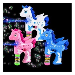 lot 51100 image: 2 Piece Rhode Island Novelty Rhode Island Novelty Light and Sound Unicorn Bubble Blasters Bubble and Water Guns