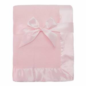 lot 51108 image: TL Care Fleece Blanket with Silk-Like Satin Trim, Soft, Warm & Cozy, Pink, 30 x 40 for Boys and Girls, Perfect for Baby Carrier, Stroller, Travel and Gifting