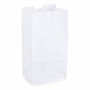 lot 51122 image: Perfect Stix 4lb Kraft White Paper Bags -5 W x 9 34 H w 3 18 Gusset. Pack of 100ct (Kraft White Bag 4-100)