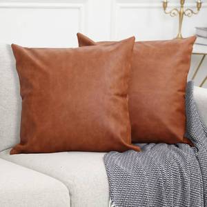 lot 51123 image: GALMAXS7 Faux Leather Pillow Cover 18 x 18 Set of 2 Boho Pillow Covers Throw Pillows Farmhouse Modern Decorative Throw Pillow Covers Luxury Accent Pillows Cushion Cases for Couch Bed Sofa