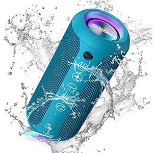 lot 51129 image: Ortizan Portable Bluetooth Speakers, IPX7 Waterproof Wireless Outdoor Speaker with 24W Loud Stereo Sound And Bluetooth 5.3, Deep Bass, RGB Lights, Dual Pairing, 30H Playtime for Home, Party
