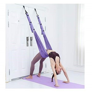 lot 51169 image: Leg Stretcher Strap, Stretching Equipment with Door Anchor Flexibility Trainer Backbend Assist for Dance Aerial Yoga Ballet Leg Stretching Exercise
