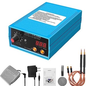 lot 52801 image: Spot Welder, Geevorks Battery Spot Welder 10 Gear Output Power Adjust, 5000W Spot Welding Equipment for Sopts Welding 186502665032650 and 0.10.15mm Nickel Sheet