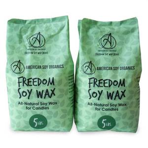 lot 52825 image: American Soy Organics Freedom Soy Wax Beads for Candle Making - Natural Candle Making Supplies - Paraffin-Free, Beeswax-Free Candle Wax for Container Candles, Tealights and Wax Melts, 10 lbs