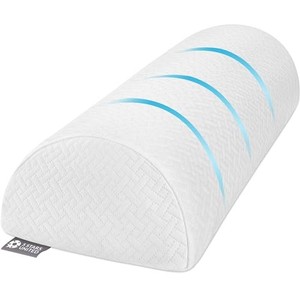 lot 52854 image: 5 STARS UNITED Knee Pillow for Back Sleeping - Memory Foam Bolster Pillow for Legs and for Back Pain - Under Knee Pillow for Sleeping on Back - Half Moon Pillow - Roll Knee Support Pillows for Bed