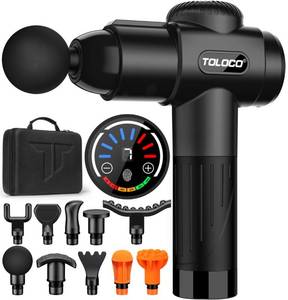 lot 52857 image: TOLOCO Massage Gun, Father Day Gifts, Deep Tissue Back Massage for Athletes for Pain Relief, Percussion Massager with 10 Massages Heads & Silent Brushless Motor, Relax Gifts for DadMom, Black
