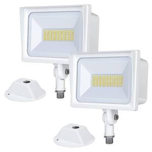 lot 52861 image: DEWENWILS 2-Pack 65W Flood Lights Outdoor, 6670 LM Super Bright Security Light Switch Controlled, IP65 Waterproof, 5000K LED Flood Light Outdoor for Yard, Garage, Garden, UL Listed