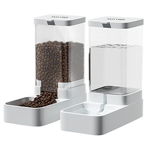 lot 52865 image: NKECOBJI Gravity Pet Feeder and Water Dispenser Set, Automatic Dog Feeder and Dog Water Dispenser for Dogs Cats Pets Animals Large Capacity(3.8L)