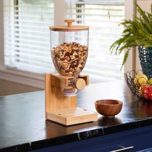 lot 52867 image: Honey-Can-Do Bamboo Cereal Dispenser KCH-09867 Natural