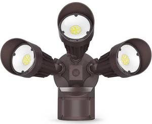 lot 52882 image: JJC 3000LM LED Security Lights Motion Sensor Flood Light Outdoor,30W(250W Equiv.) IP65 Waterproof,5000K-Daylight White ETL Listed Outdoor Lighting for Garage Yard Porch Brown (Not Solar Powered)