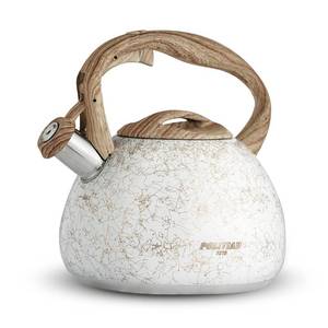 lot 52892 image: POLIVIAR Tea Kettle, Iron Grey Tea Pot Stovetop, 2.7 Quart Loud Whistling Coffee and Teapot, Food Grade Stainless Steel for Anti-Hot Handle and No-Rust, Suitable for All Heat Sources (JX2020-YB30)
