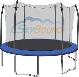 lot 52904 image: SkyBound 15 Foot Replacement Trampoline Net (Fits 15ft Skywalker Trampolines with 6 Straight-Curved Poles) (B009VESQQ6) - Retail $129.99