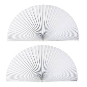 lot 52905 image: Arch Window Light Filtering Pleated Shade Blinds for semi-Circle Arch Window, 60%-70% Shade, Easy to Cut and Install, 72 x 36, White, Pack of 2