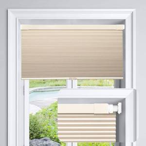 lot 52914 image: LazBlinds Cordless Cellular Shades No Tools No Drill Blackout Cellular Blinds for Window Size 23 W x 48 H, Soft Cream