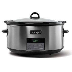lot 52933 image: Crock-Pot 8qt Programmable Slow Cooker Black Stainless