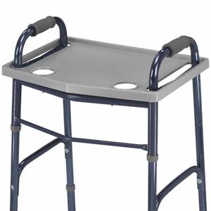 lot 52936 image: DMI Walker Tray with Cup Holders, Walker Tray for Folding Walkers, Gray