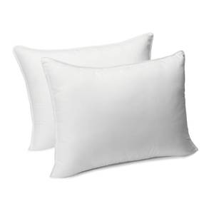 lot 52942 image: Amazon Basics Down Alternative Bed Pillows, Medium Density For Back and Side Sleepers, King, 2-Pack, White, 36 in L x 20 in W