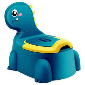lot 52946 image: Dinosaur Travel Potty Toilet Training Seat Toddler Portable Toilet with Non-Slip Rubber Mat Backrest for Boys Girls Kids Toddler Children Blue