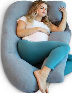 lot 52971 image: Pharmedoc Pregnancy Pillows, U-Shape Full Body Pillow - Removable Cooling Cover -Dark Grey - Pregnancy Pillows for Sleeping - Body Pillows for Adults, Maternity Pillow and Pregnancy Must Haves