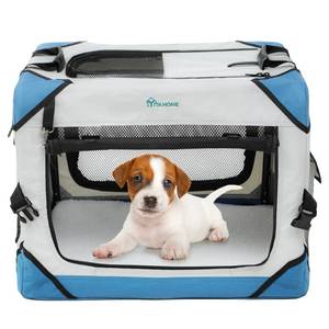 lot 52973 image: YITAHOME Collapsible Dog Crate, 4-Door Portable Travel Dog Crate with Durable Mesh Windows, Foldable Soft Dog Crate Kennel for Indoor & Outdoor(20 L x 13 W x 15 H)