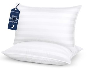 lot 53014 image: COZSINOOR Queen Size Cooling Bed Pillows for Sleeping Hotel Quality, Set of 2 - Down Alternative Microfiber Filled for Back, Stomach, Side Sleepers, Breathable, and Skin-Friendly
