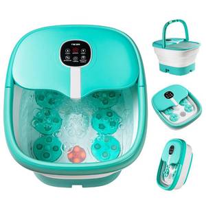 lot 53025 image: Niksa Collapsible Foot Spa Bath Massager with Heat, Bubbles,6 Motorized Shiatsu Massage &Temperature Control Pedicure Foot Spa Tub with Mini Acupressure Massage Points for Feet Stress Relief