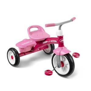 lot 53045 image: Radio Flyer Pink Rider Trike, Outdoor Tricycle for Toddlers Age 3-5 (Amazon Exclusive)