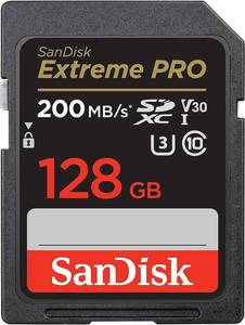 lot 53052 image: SanDisk 128GB Extreme PRO SDXC UHS-I Memory Card - C10, U3, V30, 4K UHD, SD Card - SDSDXXD-128G-GN4IN