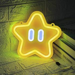 lot 53064 image: MIXIAOKIT Mario Neon Signs Game RGB Star Neon Sign LED Neon Light for Game Room Man Cave Gaming Neon Signs for Bedroom Pub Club Wall Decor Kids Gifts