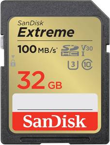 lot 53073 image: SanDisk 32GB Extreme SDHC UHS-I Memory Card - C10, U3, V30, 4K, UHD, SD Card - SDSDXVT-032G-GNCIN