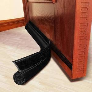 lot 53139 image: MAXTID Door Draft Stopper 36 Inch Black Adjustable Door Draft Blocker Front Door Draft Guard for Bottom of Doors Weather Stripping Door Seal Strip