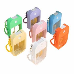 lot 53147 image: EMISSU 7 Pieces Portable Perfume Spray Bottle, 38ml Mini Card Shape Reusable Sprayer Bottle with Hook and Silicone case for Hand Sanitizer Fragrance Cosmetic (Multicolor)