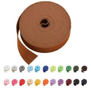 lot 53152 image: Elastic Band for Sewing,1 Inch 16 Yards Elastic Band High Elasticity Knit Spool Sewing Elastic Band for Wig,Waistbands Pants Clothes and Crafts DIY 20 Colors Options - Brown)