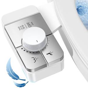 lot 53162 image: Veken Bidet Attachment for Toilet - Ultra-Slim Self Cleaning Fresh Cold Water Sprayer Bidets for Existing Toilets Seat Baday Beday Badette Bedette with Dual Nozzle for Feminine and Posterior Wash