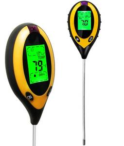 lot 53163 image: IRISFLY 4-in-1 Soil Moisture Meter, Digital Plant Temperature, Light, Soil Moisture, PH Meter and Backlight LCD Display - Soil Test Kit for Gardening, Farming, Lawn and Outdoor Plants