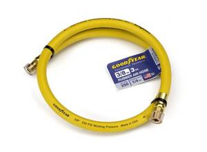 lot 53174 image: Goodyear 3 x 38 Rubber Whip Hose Yellow 250 Psi