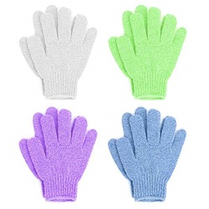 lot 53190 image: Linda Exfoliating Bath Gloves, Pack of 4