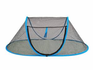 lot 53193 image: Fooubaby Cat Tent Pop Up Cat House Outside Pet Enclosure Tent Indoor Playpen Portable for Cats Small Dogs in Deck, Yard, Patio, Park, Camping, Travel Outdoor in Summer (Black Net and Silver Edge)