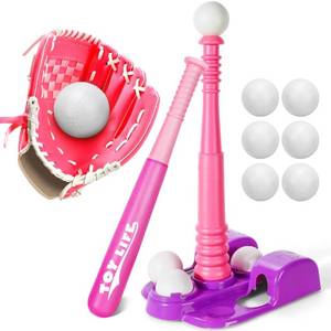 lot 53218 image: TOY Life Tball Set for Kids 3-5 T Ball Set Baseball Tee Toddler Girls T Ball Sets for Kids 5-8 Tball Bat Tee Ball Sets for Kids 3-5 Tball Set for Toddlers Outdoor Toddler Toys 6 T-Balls Glove